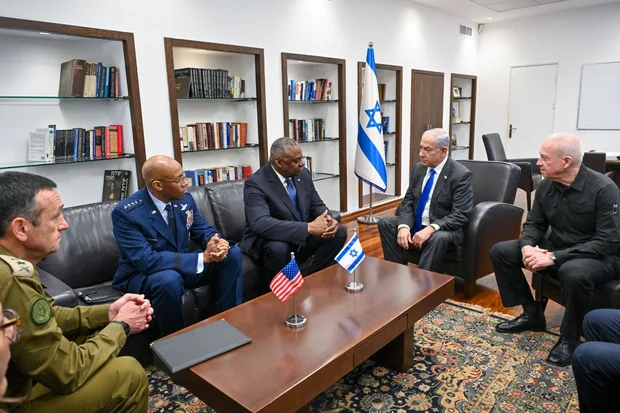 US Defense Secretary Austin meets with Netanyahu and War Cabinet members, promises continued aid