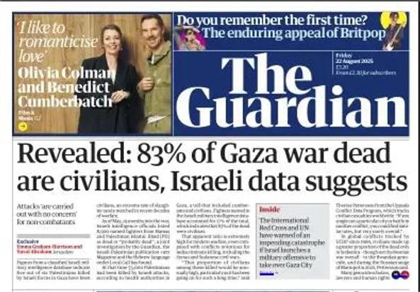 Guardian '83%' civilian death toll claim is farcical