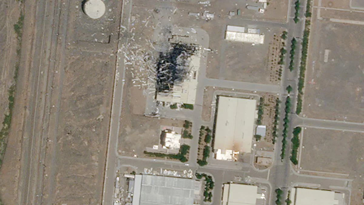 Satellite image showing extent of damage at Natanz nuclear facility (Photo: Planet Labs Inc.)