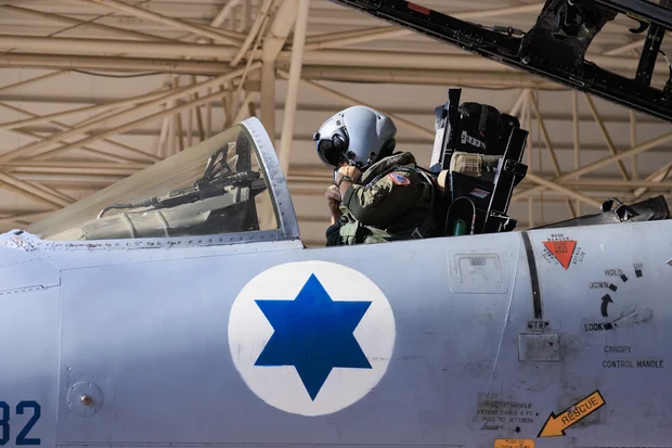 Israel Air Force fighter jet F-15, at the Tel Nor airforce base. January 01, 2024. Photo by Moshe Shai/FLASH90