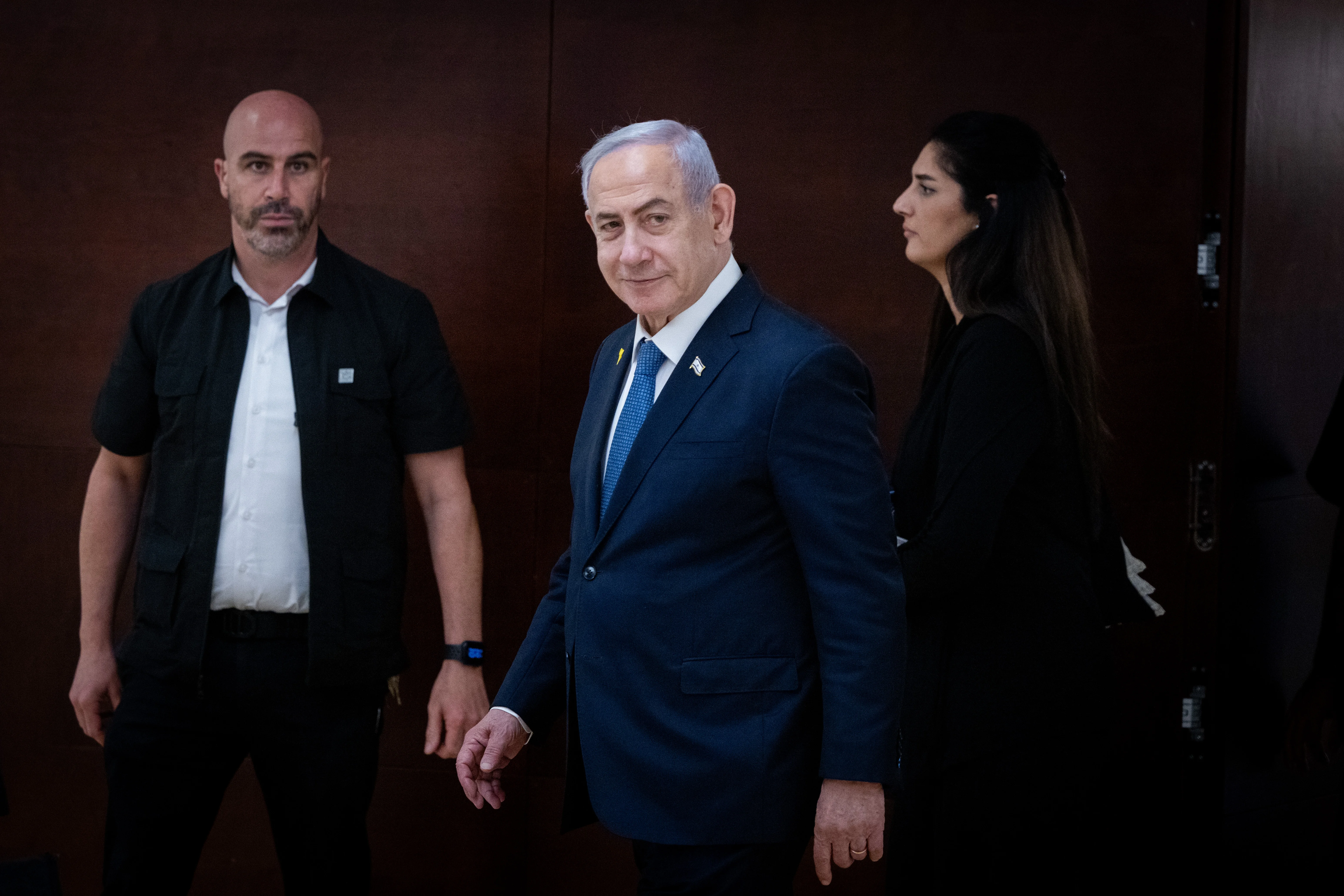 Israeli prime minister Benjamin Netanyahu in the Israeli parliament on November 13, 2024. Photo by Chaim Goldbergl/Flash90