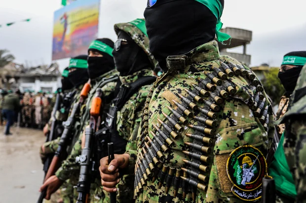 Members of the Al-Qassam Brigades in Rafah, February 22, 2025. Photo by Abed Rahim Khatib/Flash90