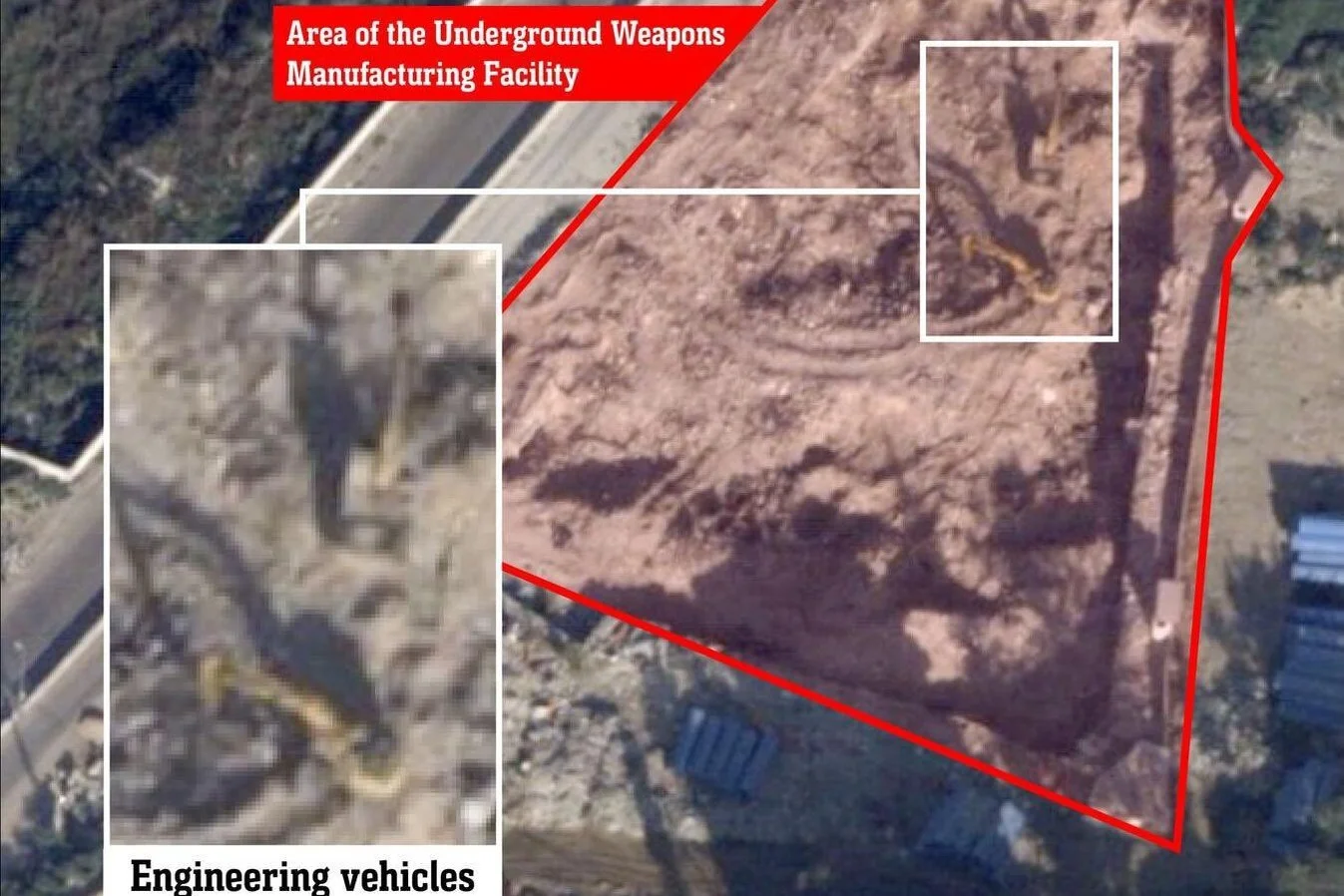 Hezbollah attempted to restore an underground weapons production facility in Dahieh. Photo: IDF Spokesman.