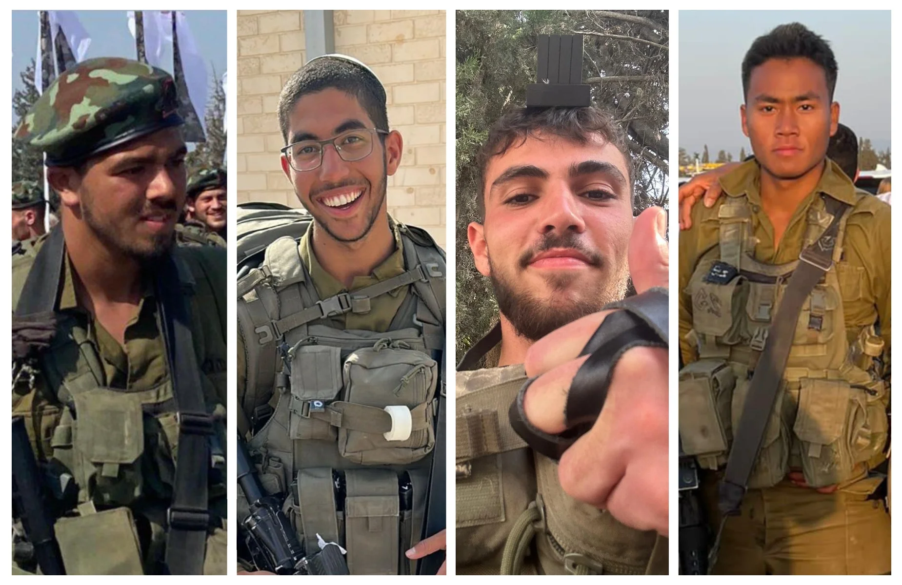 Staff Sergeant Ofir Eliyahu, Staff Sergeant Orr Katz, Staff Sergeant Nave Yair Asulin and Staff Sergeant Gary Lalhruaikima Zolat (Photo: IDF)
