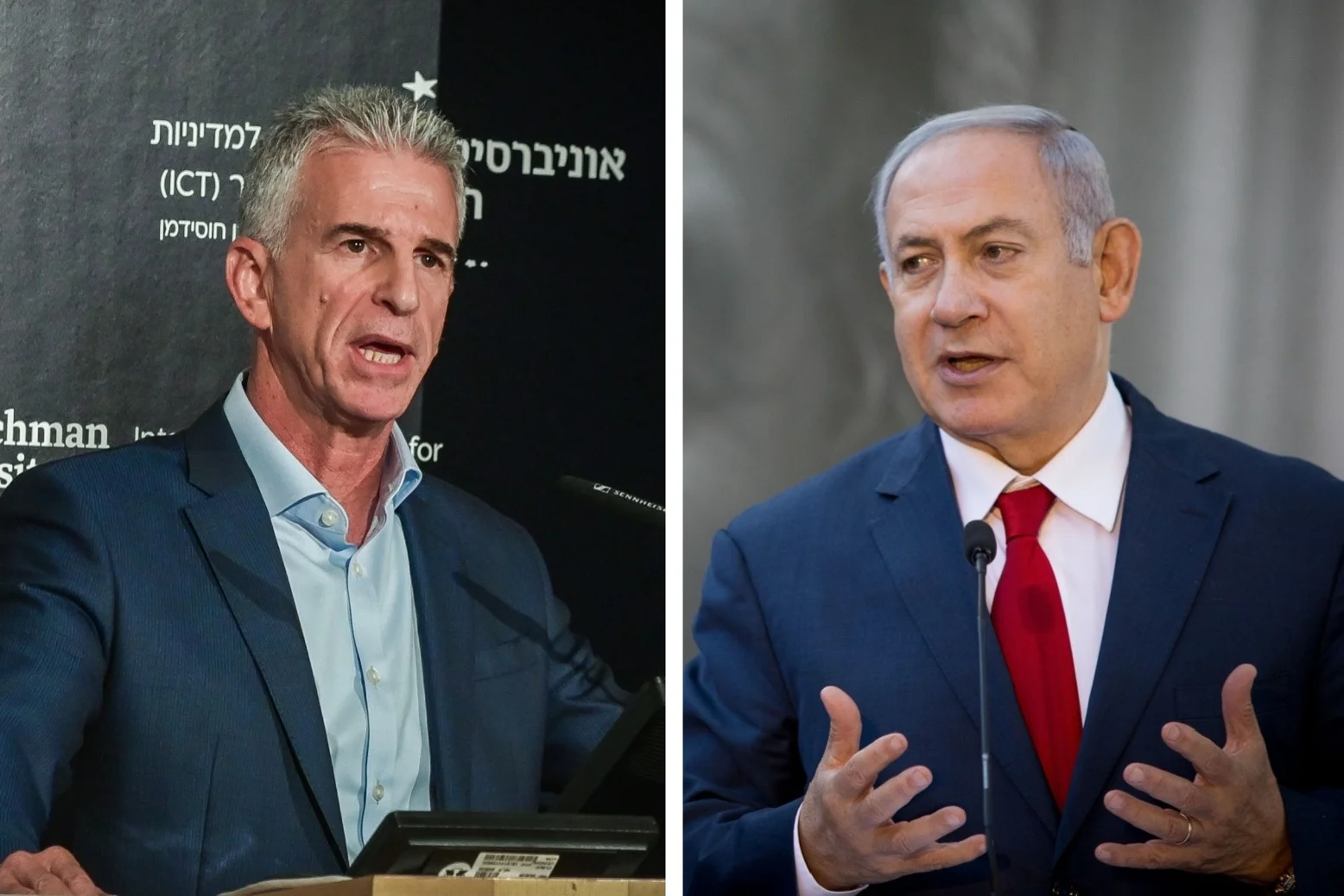 Head of Mossad David Barnaea and Prime Minister Benjamin Netanyahu (Photo: flash 90, Edited by All Israel News staff).