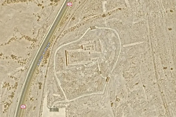 A satellite view of Metzad Kidron (Photo: Screenshot from google maps).