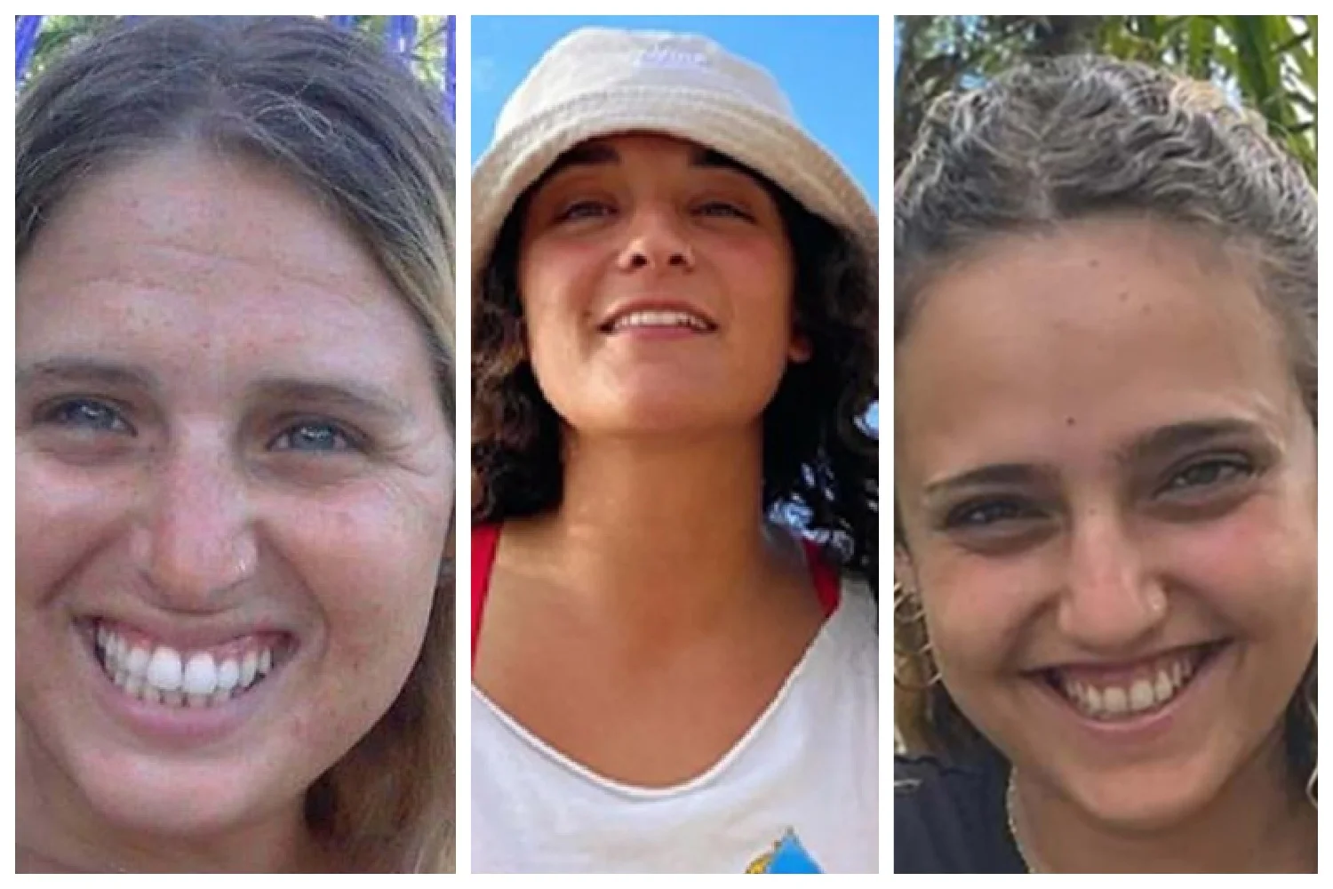 Doron Steinbrecher, Emily Damari and Romi Gonen (Potos: Hostages Families Forum)