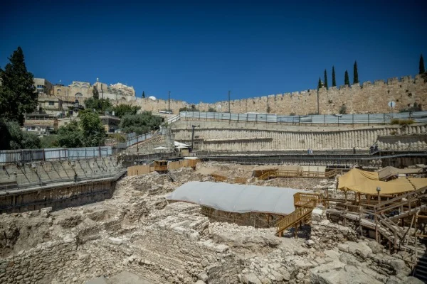 View of the Givati Parking Lot, outside Jerusalem's Old City, August 30, 2023 (Photo: Yonatan Sindel/Flash90).