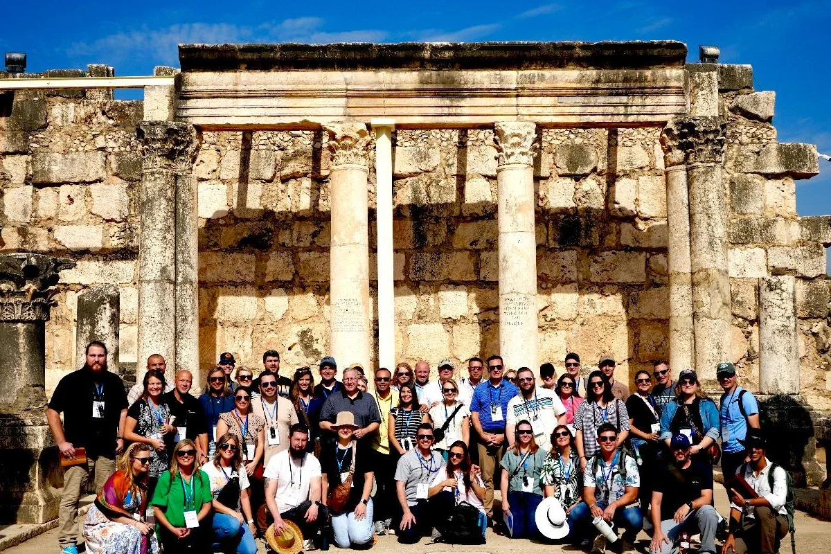 Joel C. Rosenberg leads Faith Wins staff through Israel. Photo credit: Joshua Fund and Faith Wins staff