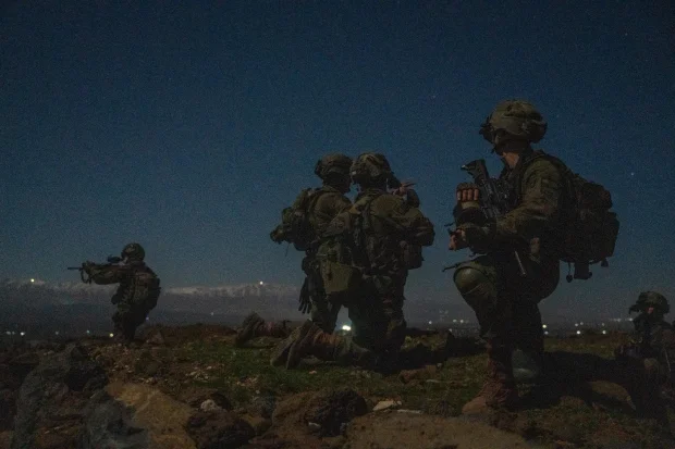 Israeli Paratroopers and Yahalom special forces during a nighttime raid in Syria. Ammunition, mortar bombs, tactical vests, and combat equipment were discovered during the operation. Photo: IDF Spokesperson's Unit