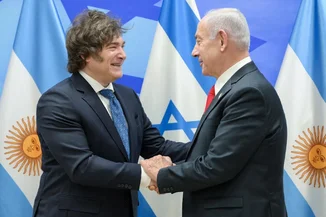 Israeli Prime Minister Benjamin Netanyahu with Argentine President Javier Milei in Jerusalem, June 10, 2025. (Photo: Ma'ayan Toaff/GPO)