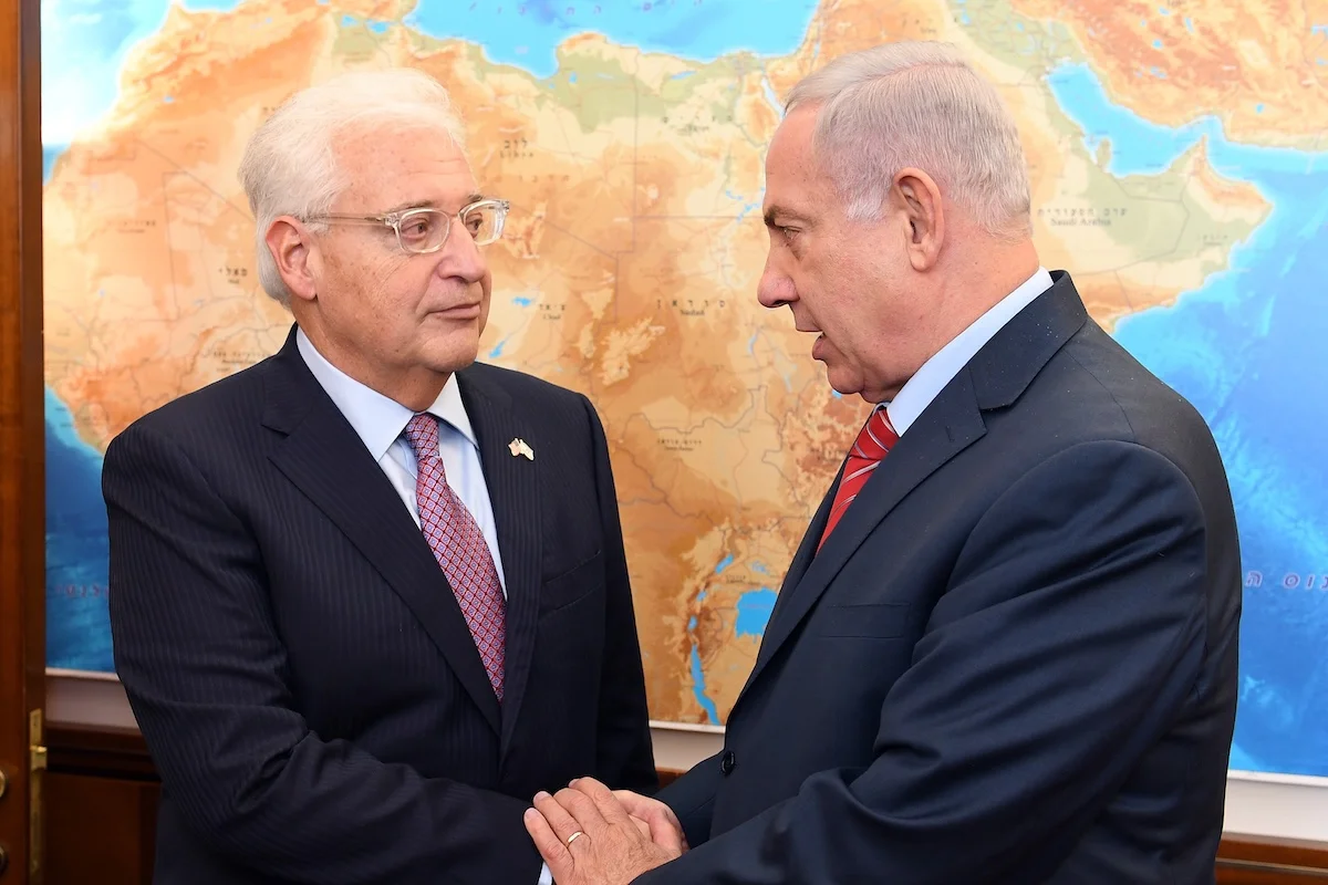 US American to Israel David Friedman meets with Israeli Prime Minister Benjamin Netanyahu