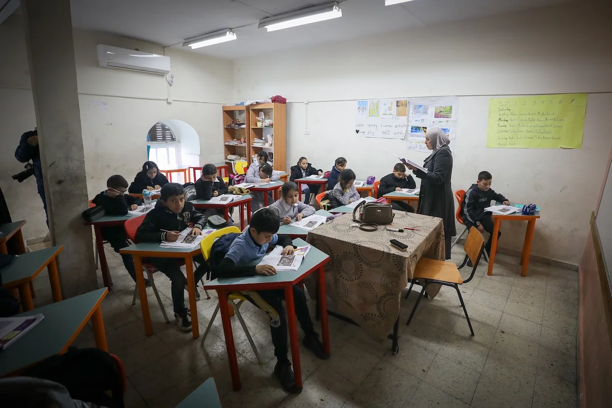 A UNRWA-funded school in the east Jerusalem neighborhood of Silwan