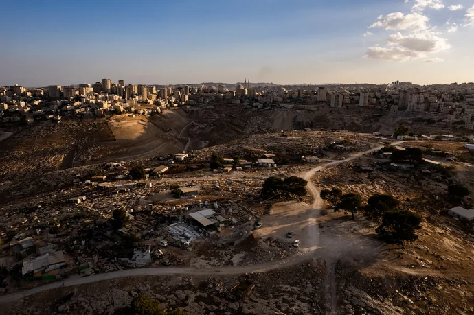 Aerial view of the E1 area, outside Maale Adumim, October 25, 2025 2