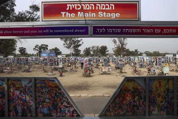 People visit the site of the Re’im music festival in southern Israel, February 9, 2026 Photo: David Cohen /Flash 90