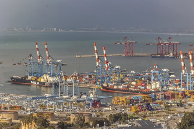 View of the Haifa port in the northern Israeli city of Haifa, March 15, 2026. (Photo: Yossi Aloni/Flash90)