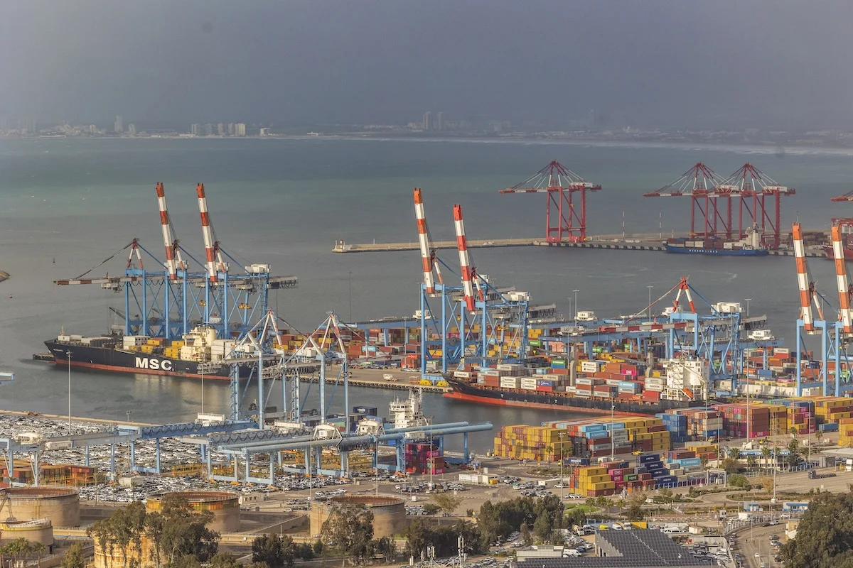 View of the Haifa port March 15