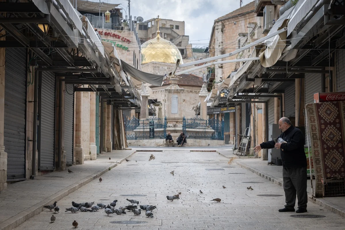 Old City of Jerusalem empty Iran war