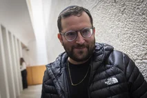 Yonatan Urich is seen following a hearing on journalist Omri Assenheim’s refusal to provide police with materials