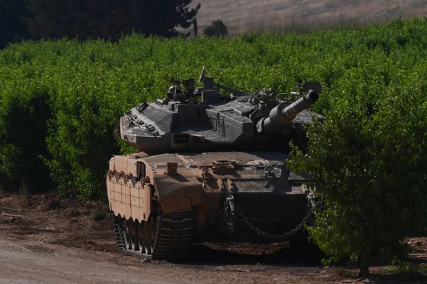 Israeli soldiers are seen along the Israeli border with Lebanon in northern Israel, June 8, 2026. Photo by Ayal Margolin/Flash90