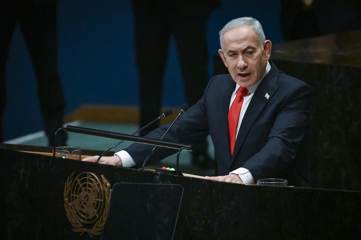 Israeli Prime Minister Benjamin Netanyahu speaks at the United Nations in New York City, September 24, 2026 2
