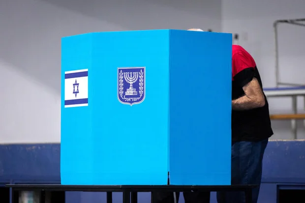 Israelis cast their ballots at a polling station in Jerusalem, during Election Day in Israel, October 27, 2026. Photo by Yonatan Sindel/FLASH90