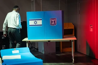 Israelis cast their ballots in Israel’s general elections at a polling station in Jerusalem, October 27, 2026. Photo by Yonatan Sindel/Flash90