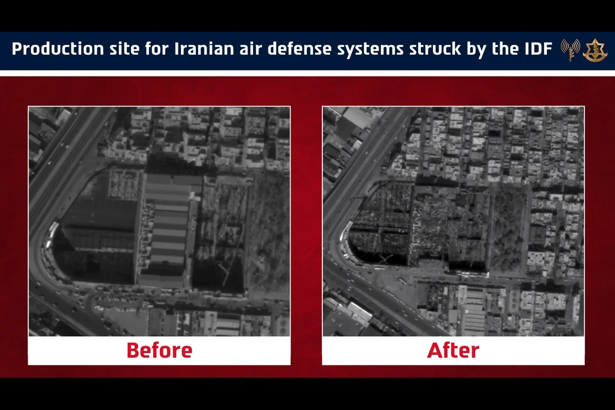 Graphic of an Iranian aerial defense system