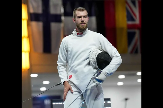 Israel fencer Fedor Khaperskiy at the European Junior Championship. Photo: Oren Aharoni