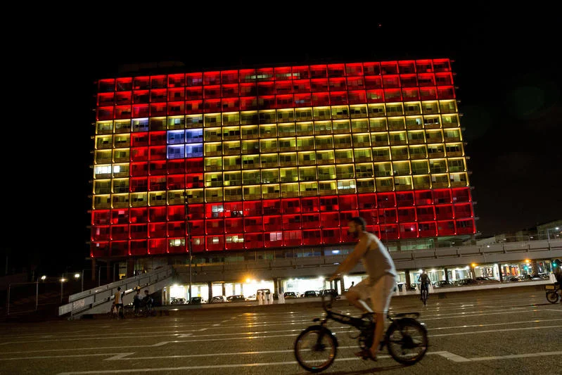 Spain flag Tel Aviv