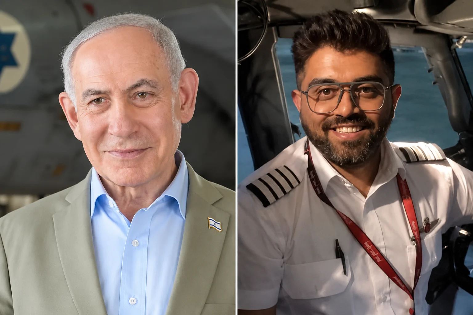 Israel Prime Minister Benjamin Netanyahu, flydubai Captain Smit Machchhar