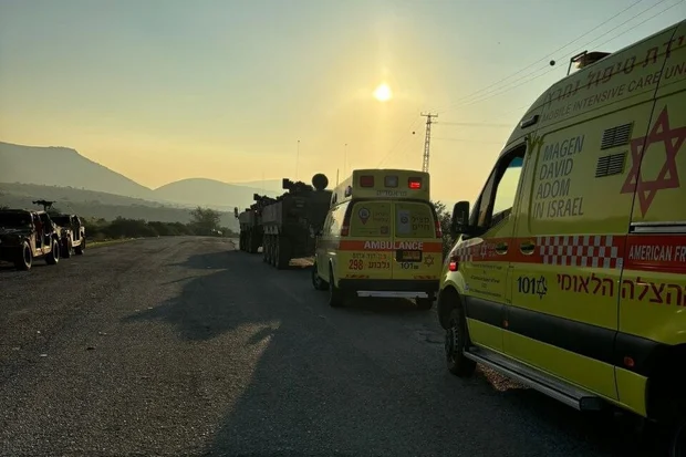 Magen David Adom teams assist in treating and evacuating the wounded at the Tayasir checkpoint in the Jordan Valley, 04.02.2025. Photo: MDA