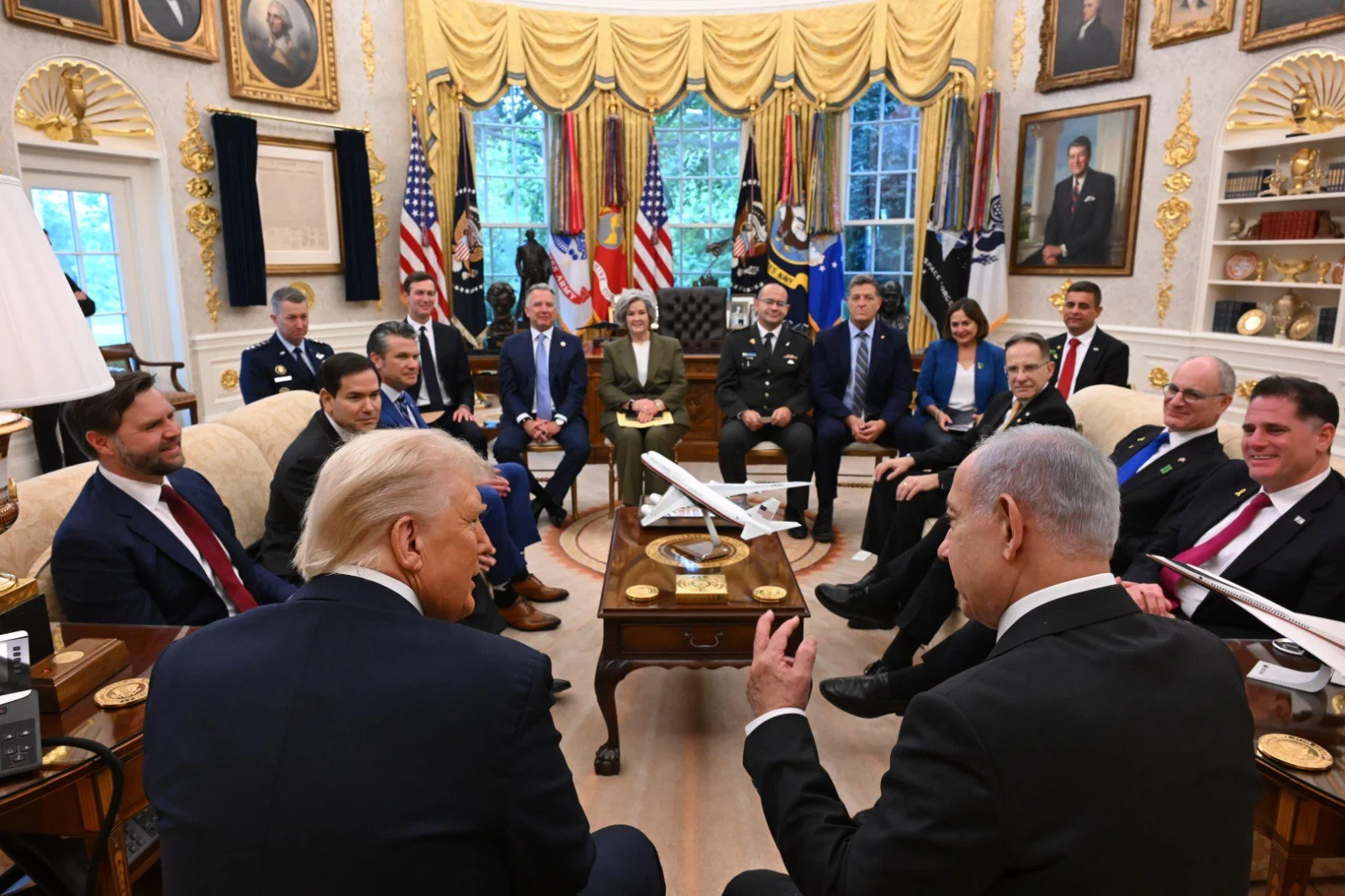 Prime Minister Benjamin Netanyahu Meeting with US President Donald Trump at the White House, September 29 2025 Photo: Avi Ohayon (GPO)