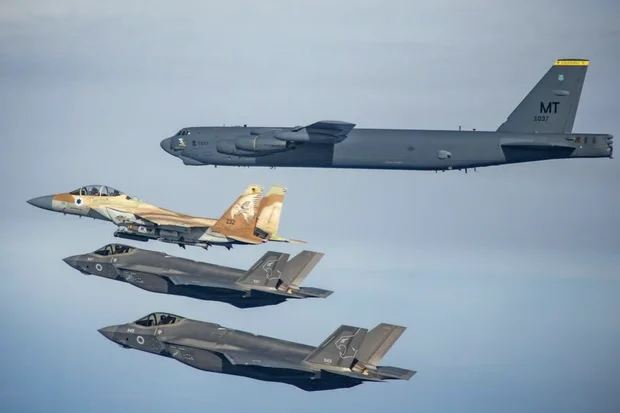 Israeli Air Force in a joint aerial exercise with U.S. Air Force (Photo: IDF)