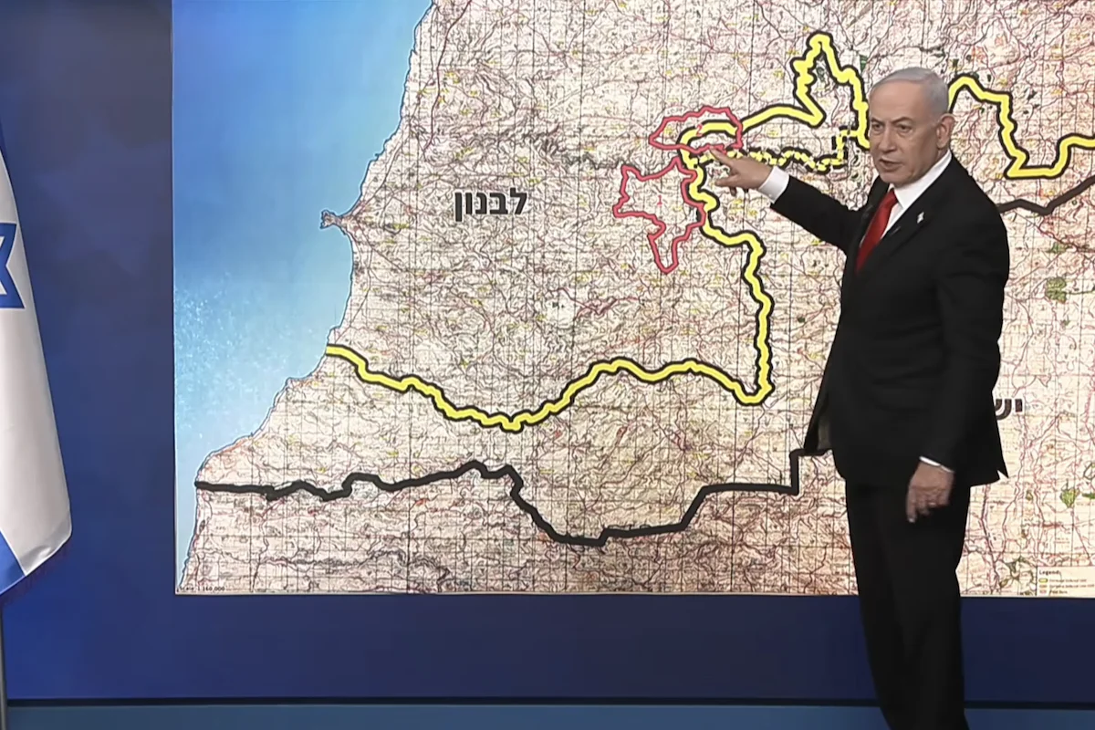 Israeli Prime Minister Benjamin Netanyahu explains IDF positions in regard to the framework deal with Lebanon
