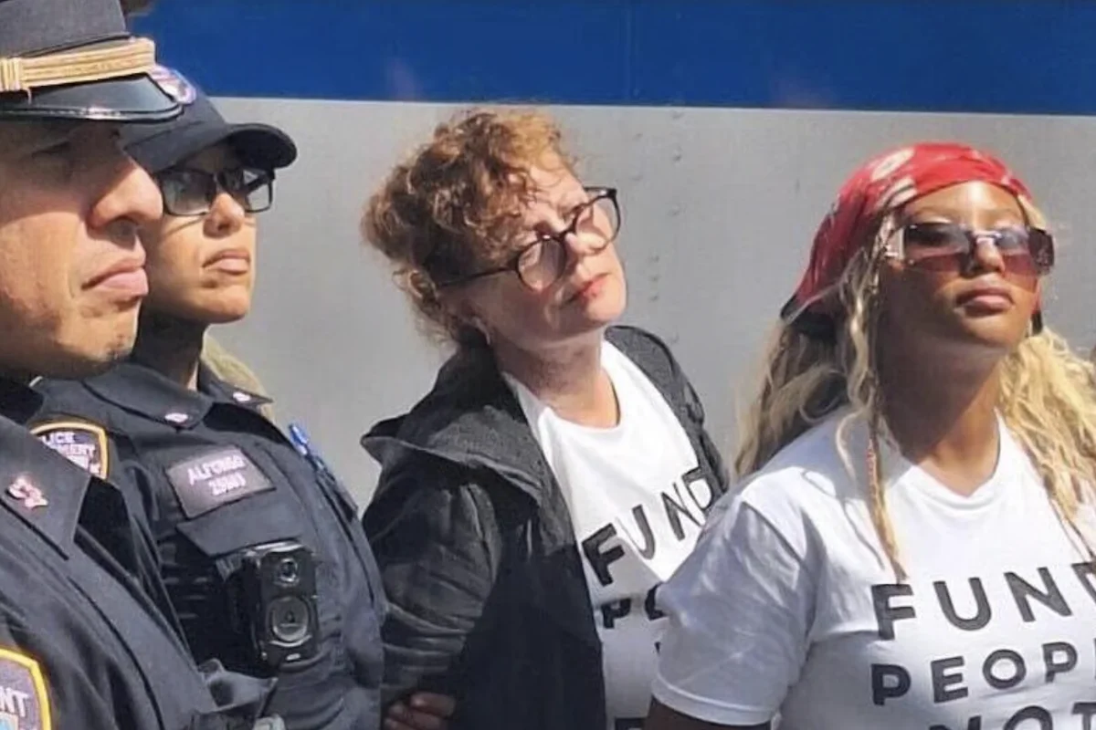Susan Sarandon among those detained at the anti-Israel protest ahead of Israeli Prime Minister Benjamin Netanyahu’s address