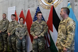 Soldiers from Kosovo visit a military base in southern Israel as they prepare to join the Board of Peace's International Stabilization Force (ISF) for Gaza, July 12, 2026. (Photo: Board of Peace)