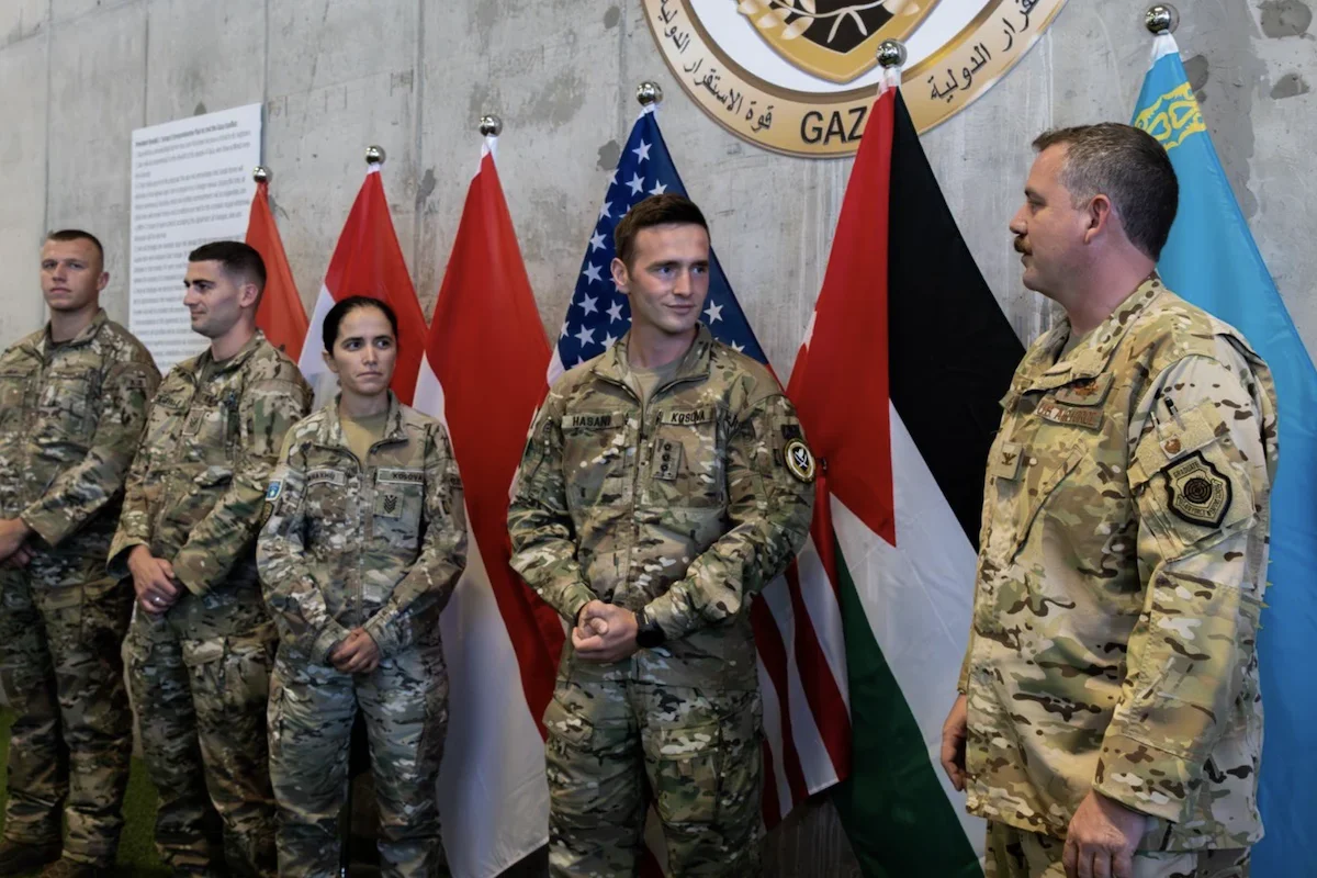Soldiers from Kosovo visit a military base in southern Israel as they prepare to join the Board of Peace's International Stabilization Force (ISF) for Gaza