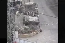 Israeli forces demolish a 'martyr memorial for a Palestinian terrorist in the town of Beita, south of Nablus
