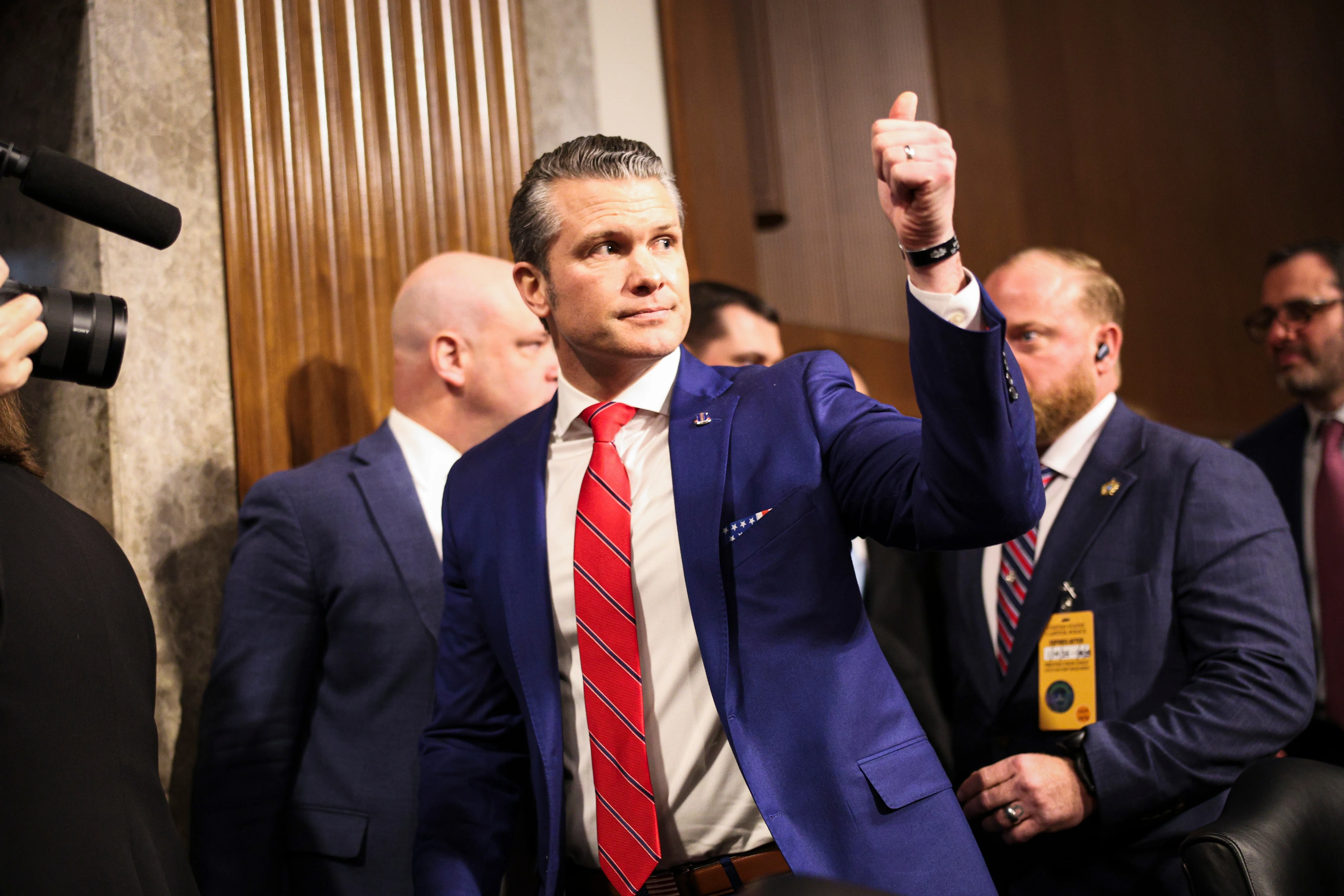 Pete Hegseth, Secretary of Defense nominee, testifies before the Senate Armed Services Committee. Washington, January 14, 2025 Photo: Shutterstock