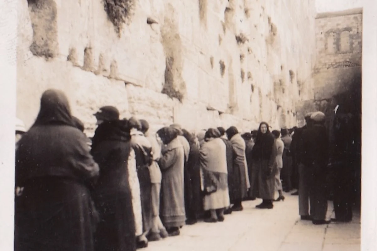 A picture of the Western Wall taken by Paul Calvert's grandmother in 1935